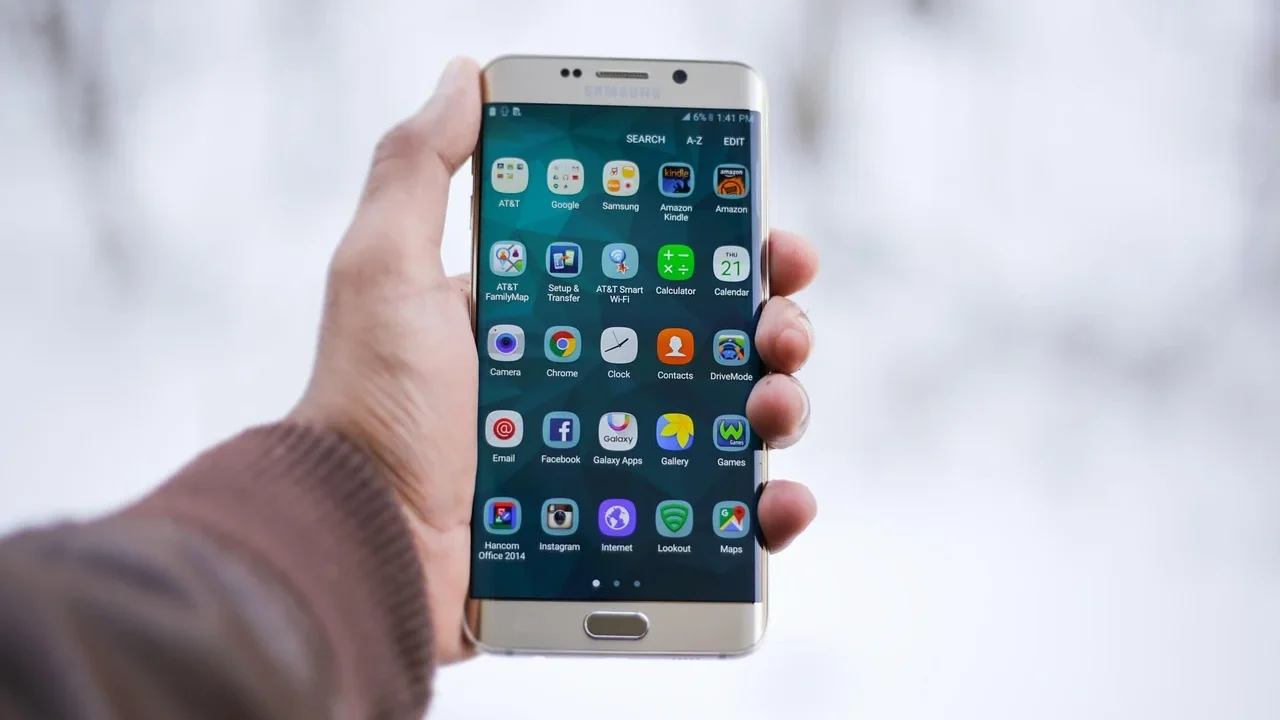 Hands Holding Phone Mobile Settings