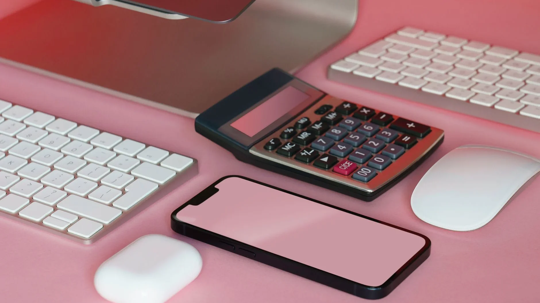 Pink Smartphone Aluminum Frame