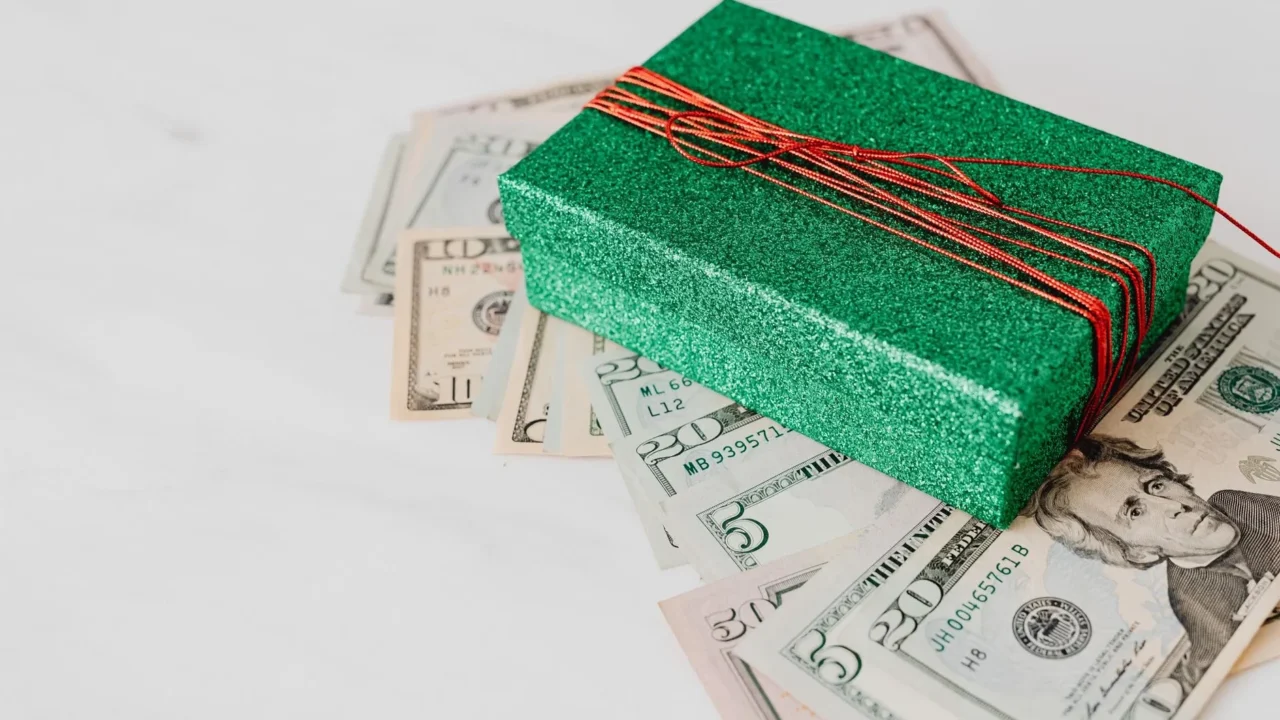 Smartphone Cash Money Recycling Sign Gift Box