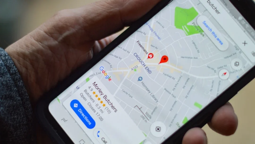 Smartphone Google Maps
